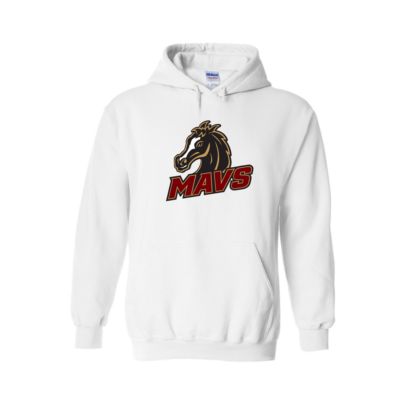 GHS | Mavs Horse Heavy Blend Hooded Sweatshirt in White