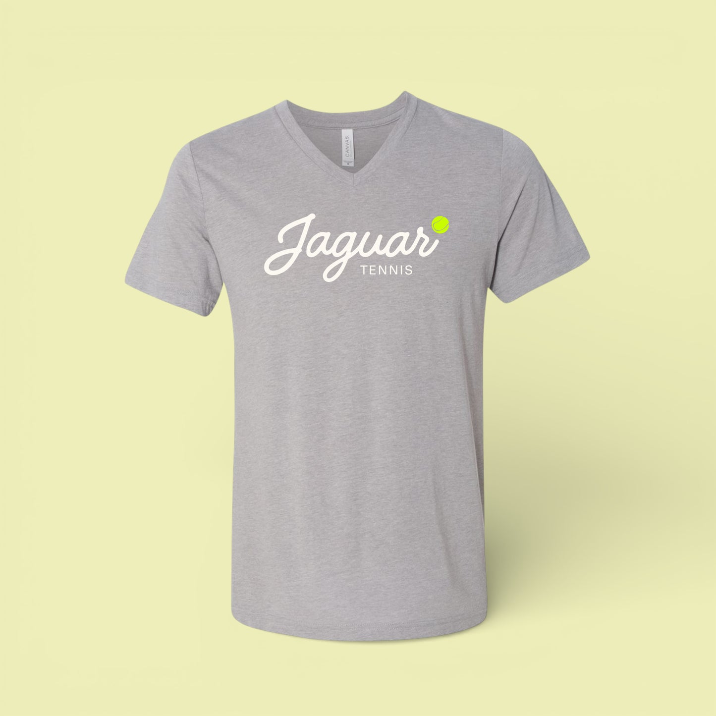 Jaguar Tennis | Jaguars TB Unisex Triblend V-Neck Tee in Athletic Heather