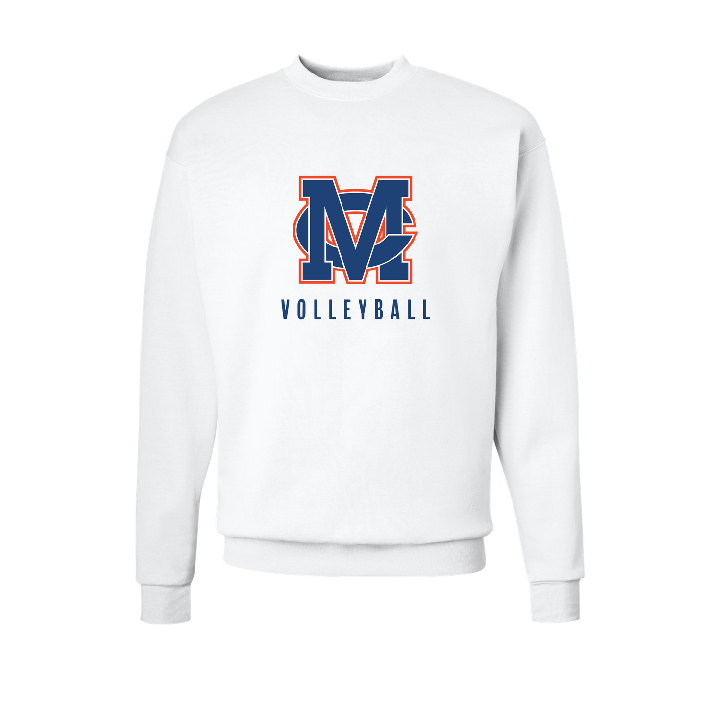 MC Volleyball - MC White Crewneck Sweatshirt