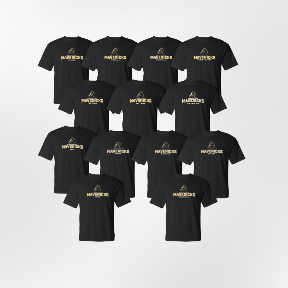 GHS | Mavericks Sport Specific Performance Tee in Black