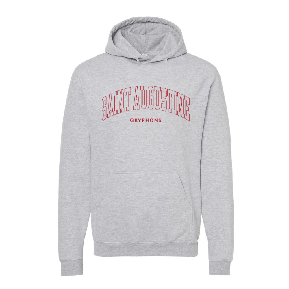 Saint Augustine | Grey Oversized Hooded Sweatshirt