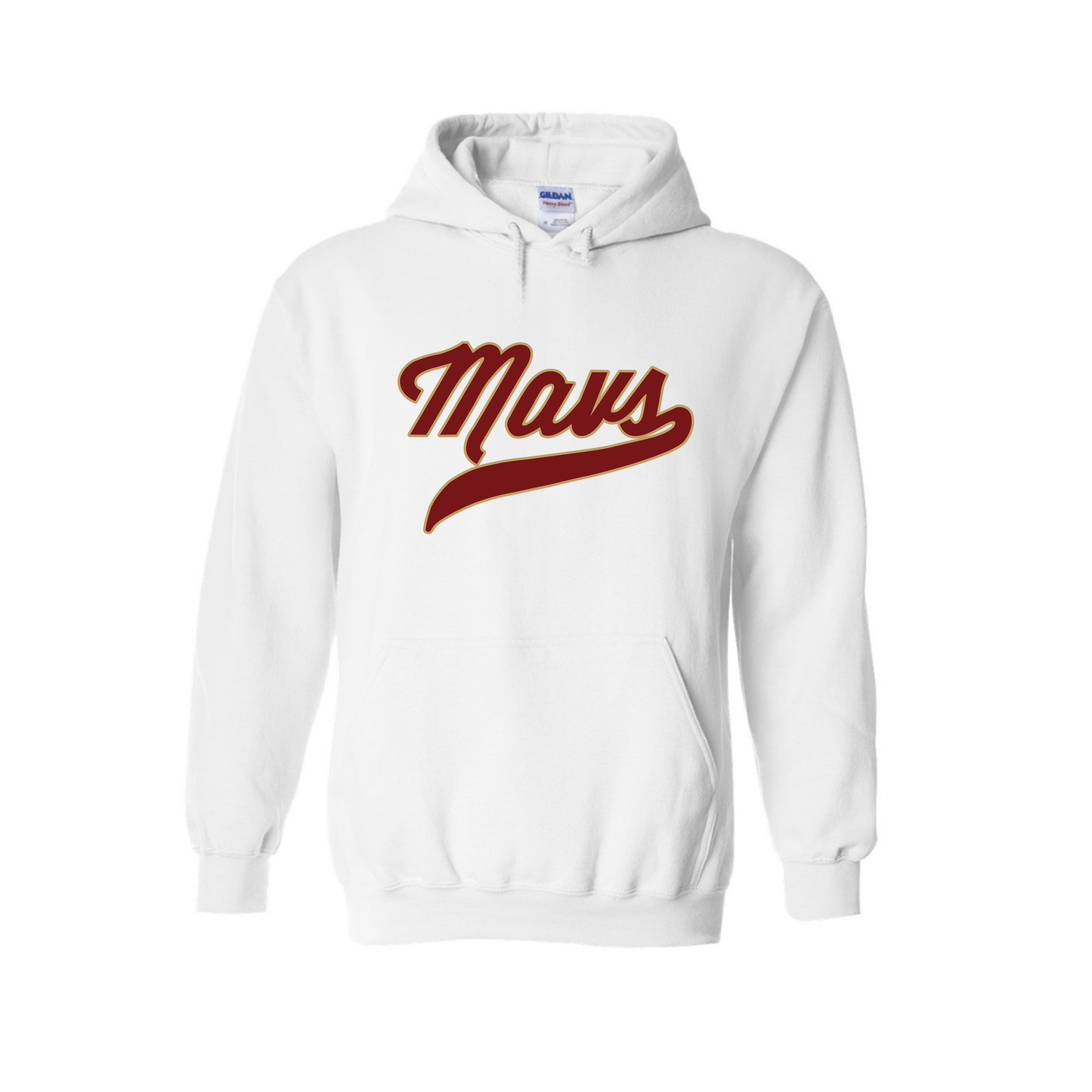GHS | Mavs Script Heavy Blend Hooded Sweatshirt in White