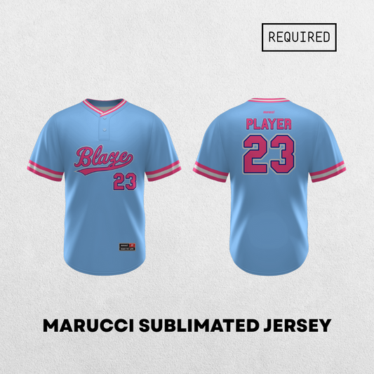 Brick City Blaze | Marucci Blue Sublimated Jersey