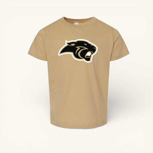 Canton Academy | Latte Panther Head Triblend T-Shirt (Toddler)
