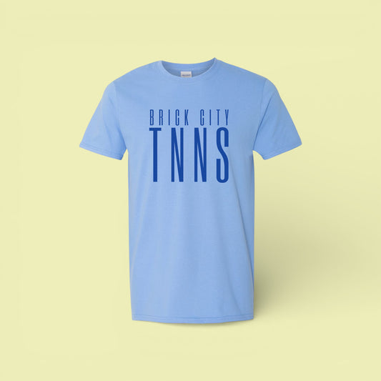 Jaguar Tennis | Brick City TNNS Tee in Carolina Blue