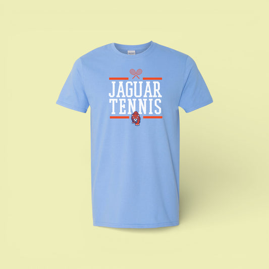 Jaguar Tennis | Jaguar Tennis Mesh Block Tee in Carolina Blue