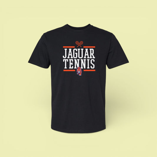 Jaguar Tennis | Jaguar Tennis Mesh Block Tee in Black