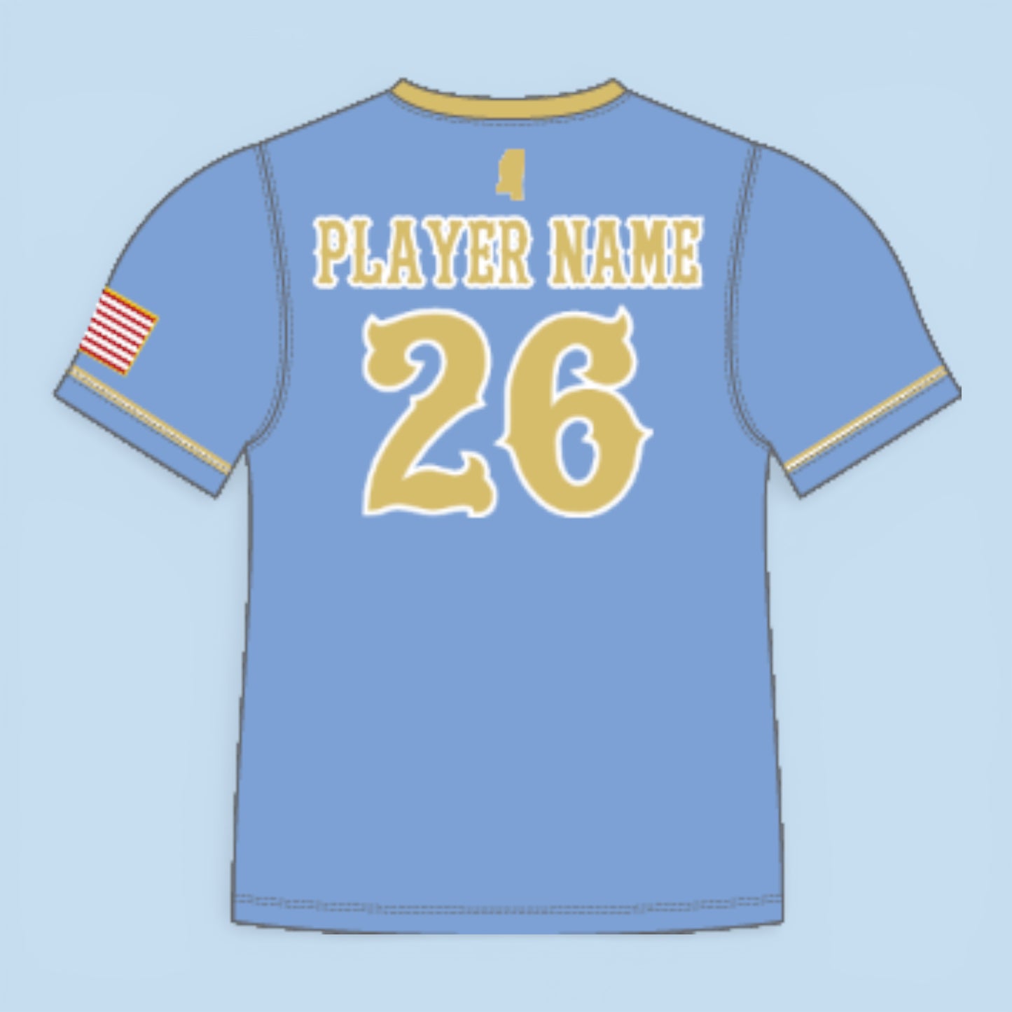 MS Bruins | Bruins Columbia Blue V-Neck Jersey