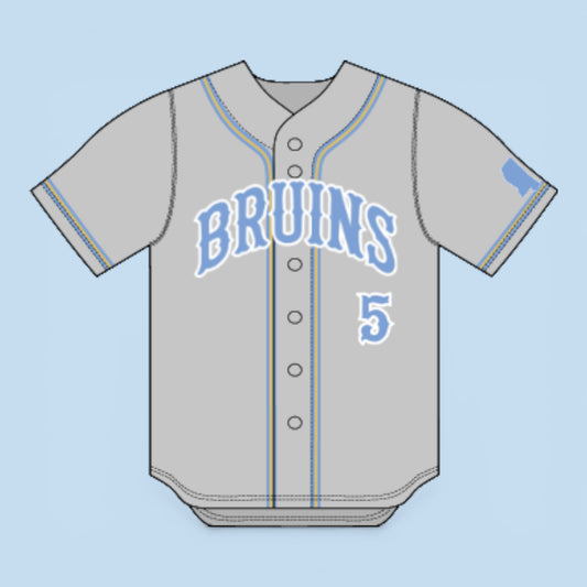 MS Bruins | Bruins Grey Full Button Jersey