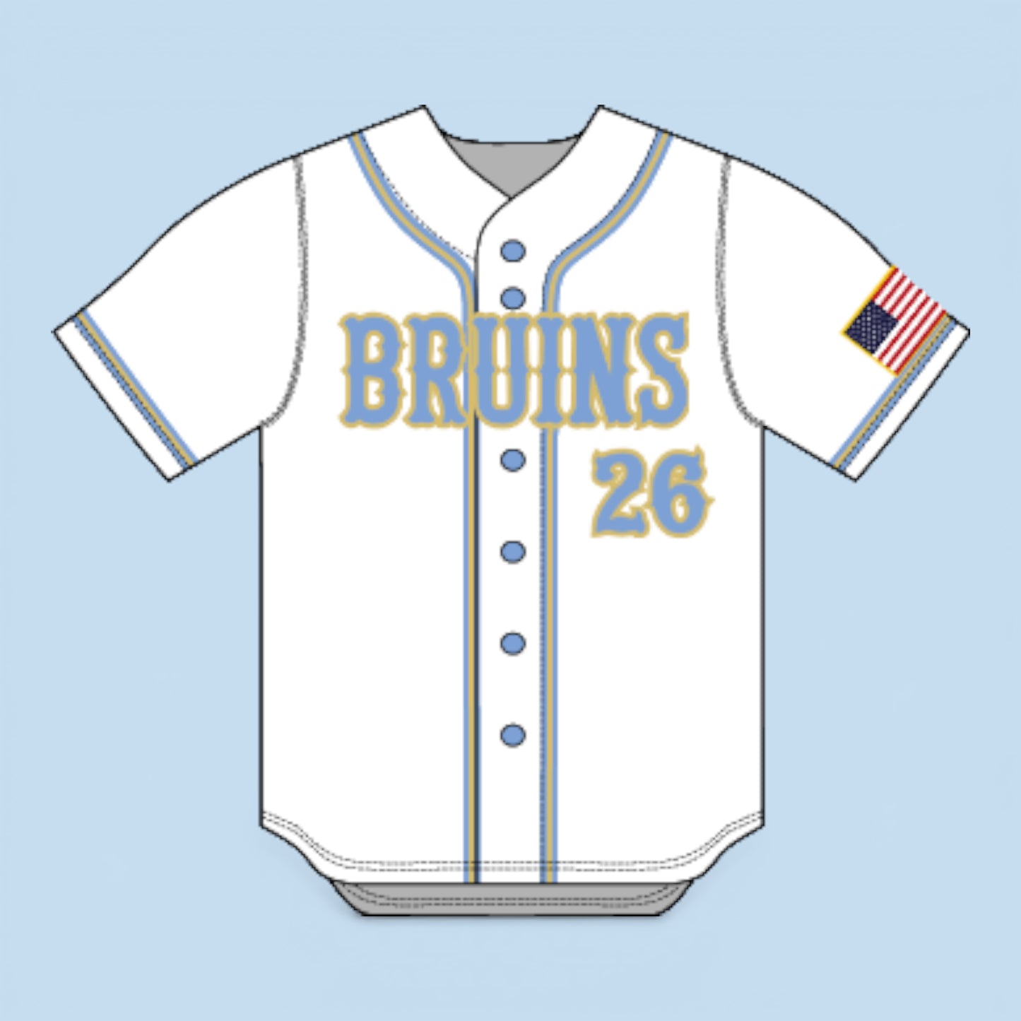 MS Bruins | Bruins White Full Button Jersey