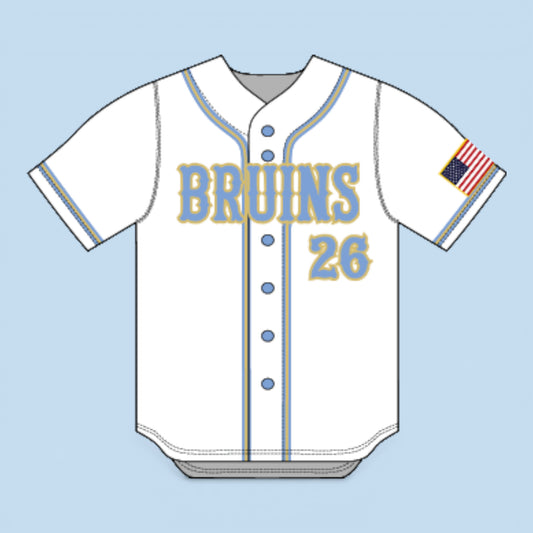 MS Bruins | Bruins White Full Button Jersey