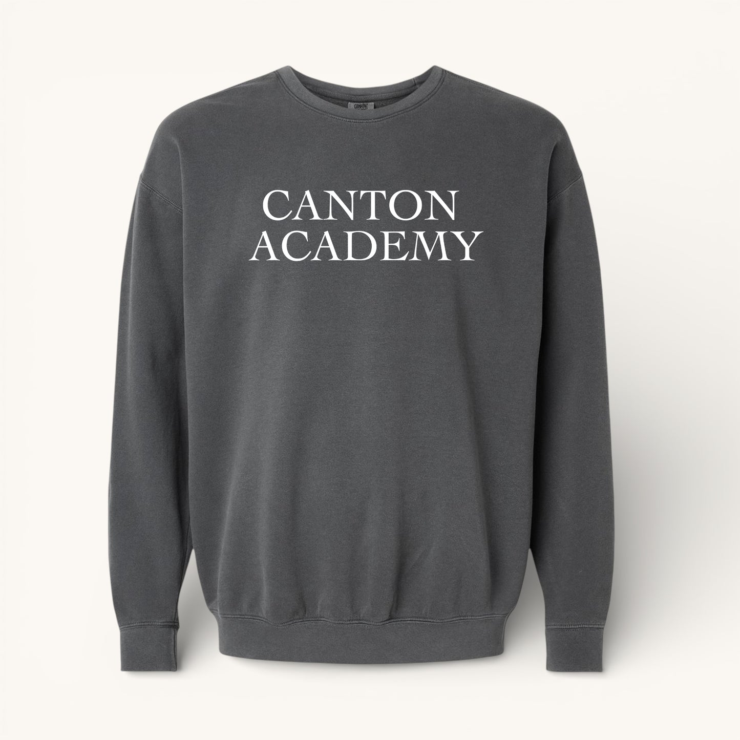 Canton Academy | CA Serif Logo Comfort Colors Crewneck Sweatshirt