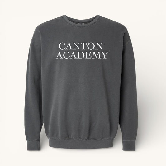 Canton Academy | CA Serif Logo Comfort Colors Crewneck Sweatshirt