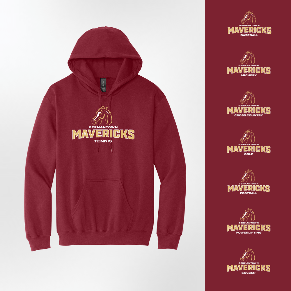 GHS | Mavericks Sport Specific Hooded Sweatshirt in Cardinal