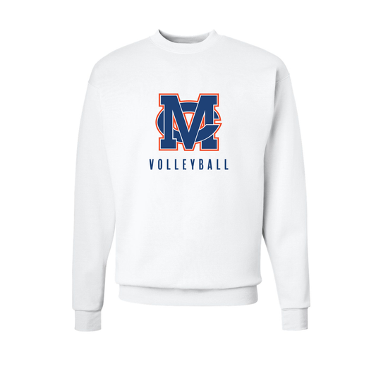 MC Volleyball - MC White Crewneck Sweatshirt