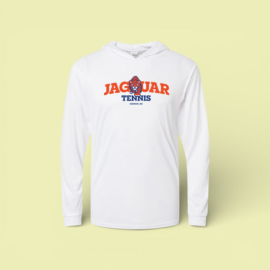 Jaguar Tennis | Jag Arch White Lightweight Hoodie